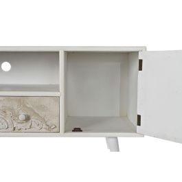 Mueble Tv Neoclasico DKD Home Decor Blanco Beige 40.5 x 52 x 136 cm Mueble Tv Neoclasico DKD Home Decor Blanco Beige 40.5 x 52 x 136 cm