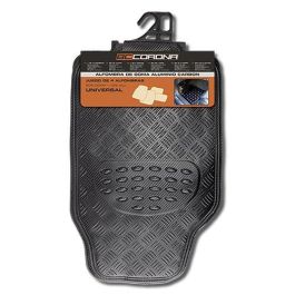 Abc Cs6 ALF10130 Alfombra Goma Aluminio Carbon 4 Piezas