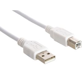 Sandberg Cable USB 2.0 A-B macho 1.8m para Impresora, Escáner, Disco Duro Externo - Conexión Estable 480 Mbit/s