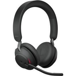 Jabra Evolve2 65 Stereo MS con base de carga y Link 380 USB-A, auriculares inalámbricos Bluetooth, negro