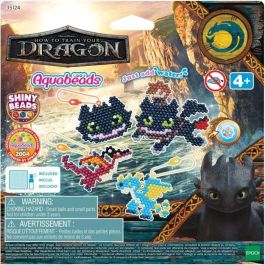 Aquabeads 35124 Kit Llaveros Dragons Cómo Entrenar a tu Dragón con Hipo y Desdentao, +6 años