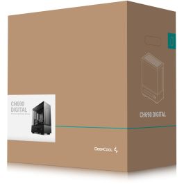 DeepCool CH690 DIGITAL Torre PC ATX/Micro-ATX/Mini-ITX Negro con Ventana Lateral Vidrio Templado y Pantalla LCD