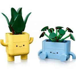 LEGO 10349 Botanicals Plantas Felices Set de Construcción - Drácena y Pilea con Macetas Intercambiables para Decoración