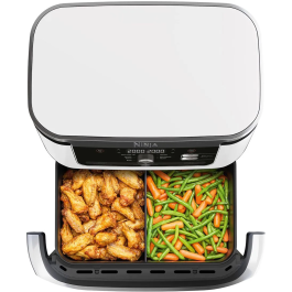 Ninja AF500EUWH Freidora de Aire Caliente FlexDrawer Doble 10,4 L Blanca