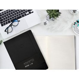 Cuaderno Con Gomilla Antartik Notes Tapa Dura A4 Hojas Cuadricula Negro 100 Hojas 80 gr Fsc