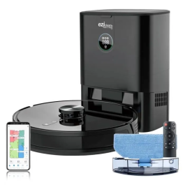 Eziclean Robot Aspirador y Mopa I-Bot Z7 Smart Conectado con Base de Succión - 240 min - 3Kpa - 300m² - 3L