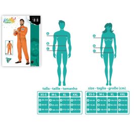 Disfraz Preso Naranja Hombre Adulto M-L Disfraz Preso Naranja Hombre Adulto M-L