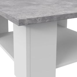 Mesa de centro PILVI Hormigón blanco y gris claro L 67 x P 67 x A 31 cm