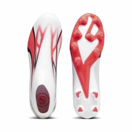 Botas de Fútbol para Adultos Puma Ultra Match+ Ll Fg/A Blanco Rojo Botas de Fútbol para Adultos Puma Ultra Match+ Ll Fg/A Blanco Rojo