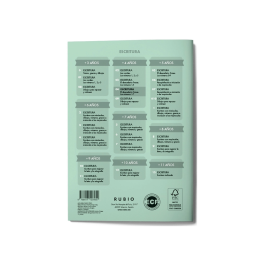 Rubio Cuaderno Caligrafía Nº 04 para Desarrollar Destrezas Motrices, 15x212x154 mm