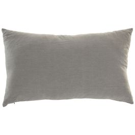 DKD Home Decor Cojín Boho Algodón Poliéster Jaquard Gris 40x70 cm (2 Unidades) con Cremallera 650g