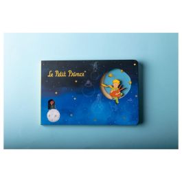 El Principito Cuaderno A5 Apaisado Le Petit Prince con El Principito y el Zorro, 120 Hojas Sin Pautar, Color Azul
