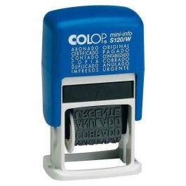 Colop Sello de Entintaje S 120/W Fórmula 4mm Español Azul/Negra con 12 Textos - 104894 Precio: 14.99884298. SKU: S8403606