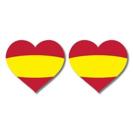 Pegatinas Bandera España (2 uds) Corazón