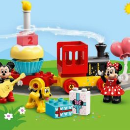 LEGO DUPLO 10941 Tren de Cumpleaños de Mickey y Minnie - Juguete de Construcción para Bebés con Figuras Disney, Pastel y Globos