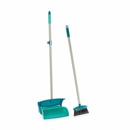 Leifheit 41405 Set Barredora con mango y pala con tapa, 110 cm, cerdas divididas, junta ajustable y papelera integrada Leifheit 41405 Set Barredora con mango y pala con tapa, 110 cm, cerdas divididas, junta ajustable y papelera integrada