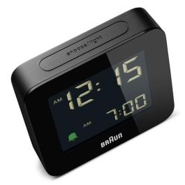 Braun BC-09-B Reloj Despertador Digital Negro con Snooze Pantalla LCD Retroiluminada