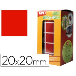Apli Gomets autoadhesivos cuadrados 20x20 mm rojo rollo de 1770 unidades Precio: 4.49999968. SKU: B19BF7Q7BW
