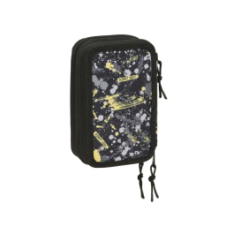 Safta Plumier Escolar Triple Cremallera 37 Piezas Graffiti 195x125x55 mm