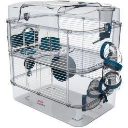 Zolux Rody3 duo Jaula Hábitat evolutivo para hámster, ratón y jerbo, 2 niveles, paredes transparentes, azul, 41x27x40.5 cm Zolux Rody3 duo Jaula Hábitat evolutivo para hámster, ratón y jerbo, 2 niveles, paredes transparentes, azul, 41x27x40.5 cm