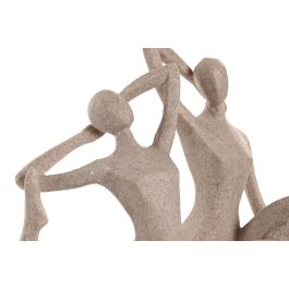 DKD Home Decor Figura Mujer Beige Resina 4 Unidades 7.5 x 16.5 x 17.5 cm