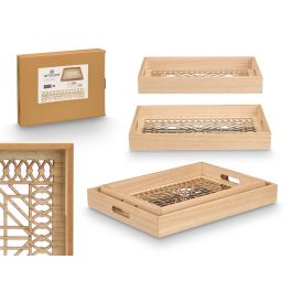 Set 2 Bandejas Rectangulares Prisma Giftdecor 40x31 cm, Madera y Vidrio (6 Unidades) Precio: 82.69000003. SKU: B1HJA7ZCRX