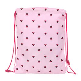 Bolsa Mochila con Cuerdas Minnie Mouse Naive Rosa 26 x 34 x 1 cm