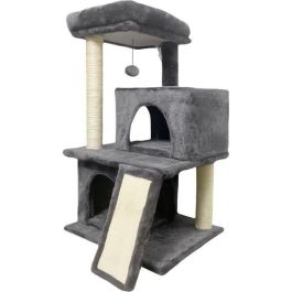 FLOPI Rascador para gatos gris oscuro - 44,5 x 48 x 86 cm - Gris oscuro - 1 plataforma, 1 pelota de juego, 2 casetas, 1 rampa Precio: 61.49999966. SKU: B1H2C3AFFA