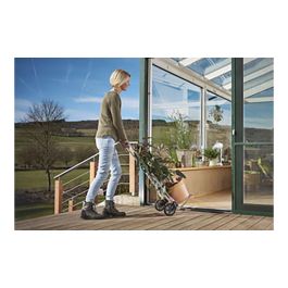 Wolfcraft Carro de transporte ts 550 5505301, carretilla plegable con ruedas, carga máxima 70kg, verde/negro