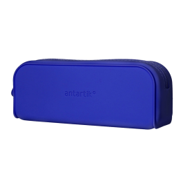 Antartik Prisma Estuche Portatodo Rectangular Silicona Soft Azul Oscuro 185x75x50 mm
