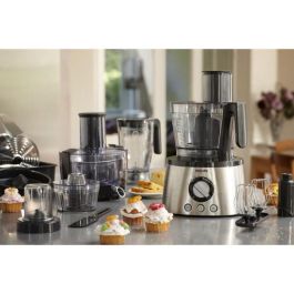 Procesador de alimentos 6 en 1 - PHILIPS - HR7778/00 - 1300 W - 3,4 L - Acero inoxidable Procesador de alimentos 6 en 1 - PHILIPS - HR7778/00 - 1300 W - 3,4 L - Acero inoxidable