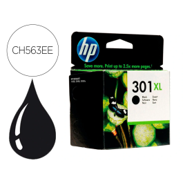 HP Cartucho Tinta 301XL Negro CH563EE para Impresora Photosmart Precio: 49.50000011. SKU: S5600598