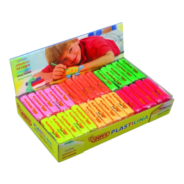 Jovi Plastilina Colores Fluorescentes Surtidos Caja 30 Unidades Tamaño Pequeño