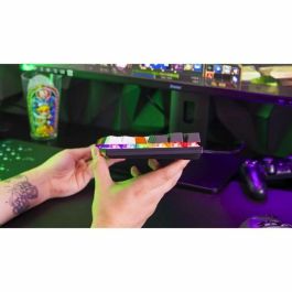 The G-Lab KEYZ-MERCURY-C/FR Teclado Gaming Mecánico TKL con Layout FR, 3 colores Blanco+Negro+Naranja
