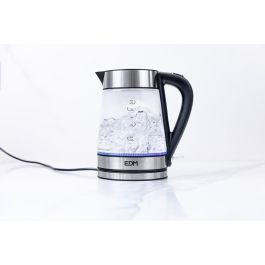 Hervidor de agua de cristal + acero inoxidable 1,7 litros 1850 - 2200w edm