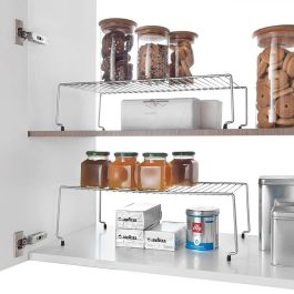 Metaltex Set 2 estantes apilables 'Sky' 48x33x24cm, recubrimiento polytherm metallic