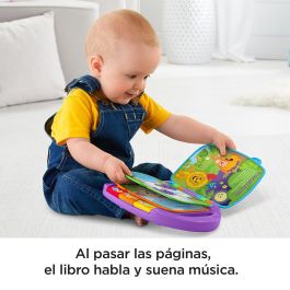 Fisher-Price Frc69 Libro Musical Interactivo Aprendizaje Perrito Ríe y Aprende Letras Números Formas Colores Bebés +6 meses