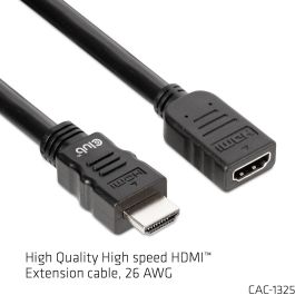Club3D CAC-1325 Cable de Extensión HDMI 2.0 UHD 4K, 5 Metros, Macho a Hembra, 18 Gbit/s, 3D
