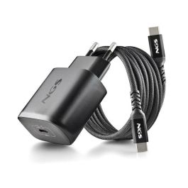 NGS BUD45W-C Cargador de Pared GaN Ultrarrápido 45W con 1xUSB Tipo-C y Cable USB-C a USB-C 1.5m PD3.0