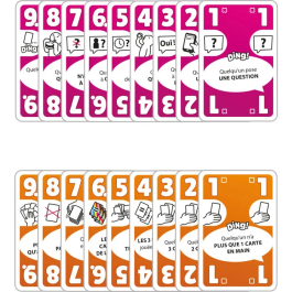 Asmodee DON'T PANIC GAMES Juego de Cartas para Fiestas ¡DING! - 2 a 7 Jugadores, a partir de 8 años, Divertido y Rápido - Juegos Expres - Versión en Francés