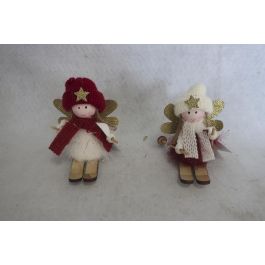 DKD Home Decor Figura Navidad Fantasía Hada Esqui Burdeos Blanco Dorado MDF Poliéster Surtido (12 Unidades) Precio: 15.91392. SKU: B1FXL2JQHV