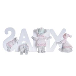 DKD Home Decor Figura Decorativa Navideña Fantasía Mágica de Resina en Tonos Rosa, Plateado y Blanco, Dimensiones 21.5x7.5x8 cm DKD Home Decor Figura Decorativa Navideña Fantasía Mágica de Resina en Tonos Rosa, Plateado y Blanco, Dimensiones 21.5x7.5x8 cm