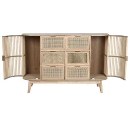 DKD Home Decor Cajonera Scandi 6 Cajones y 2 Puertas Abeto Ratán Natural Dorado 120 cm Ancho x 40 cm Fondo x 80 cm Alto DKD Home Decor Cajonera Scandi 6 Cajones y 2 Puertas Abeto Ratán Natural Dorado 120 cm Ancho x 40 cm Fondo x 80 cm Alto
