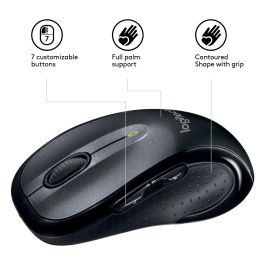 Logitech M510 Ratón Inalámbrico RF Láser Negro