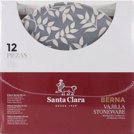 Inde Vajilla Berna Monaco 12 Piezas Brillo-Redo - Plato 26 cm, Taza 21 cm, Tazón 20 cm (2 Unidades)