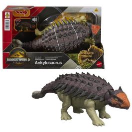 Mattel Jurassic World Jgb90 Dinosaurio Wild Roar Euoplocephalus con Sonido y Ataque Cabeza Móvil - 24 cm