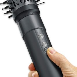 Severin WL 0683 Cepillo de Aire Caliente Kit de Peluquería 1500W - Secado, Alisado, Iónico, 4 Cabezales, Antracita/Plata