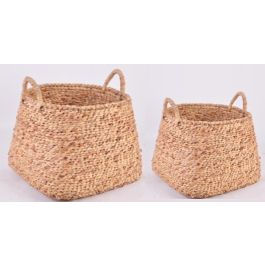 DKD Home Decor Cesta Balines Junco Marron 44 x 44 x 45 cm Set de 2 Unidades Hecho a Mano Reciclable Precio: 92.88999995. SKU: S3018478