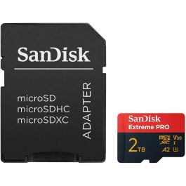 Sandisk Tarjeta de Memoria microSDXC Extreme PRO 2TB UHS-I V30 A2 U3, Velocidad de Lectura 250MB/s, Escritura 150MB/s