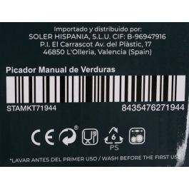 Santa Clara Picadora Manual, 8.5 x 23 x 8.5 cm (3 Unidades)